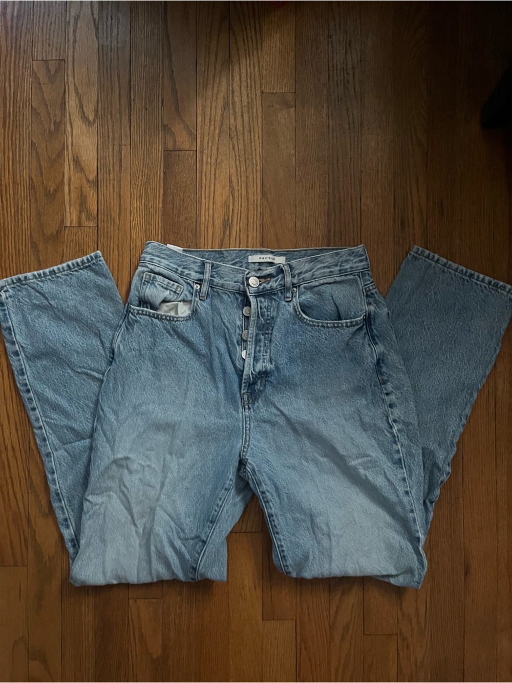 PacSun Women's Light Blue Button-Fly Denim Jeans